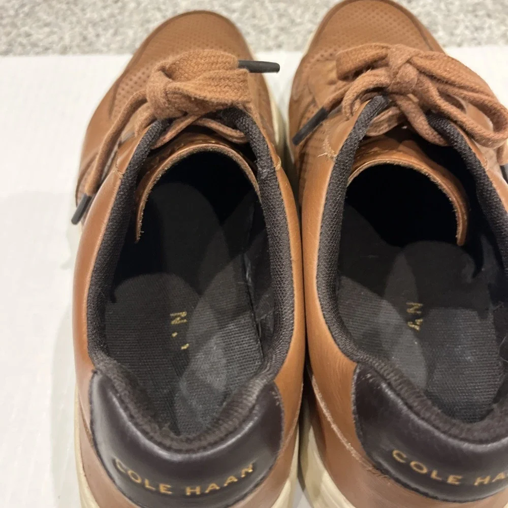 Cole Haan Mens Grand Crosscourt II Sneakers Shoes Brown Leather Size 7.5